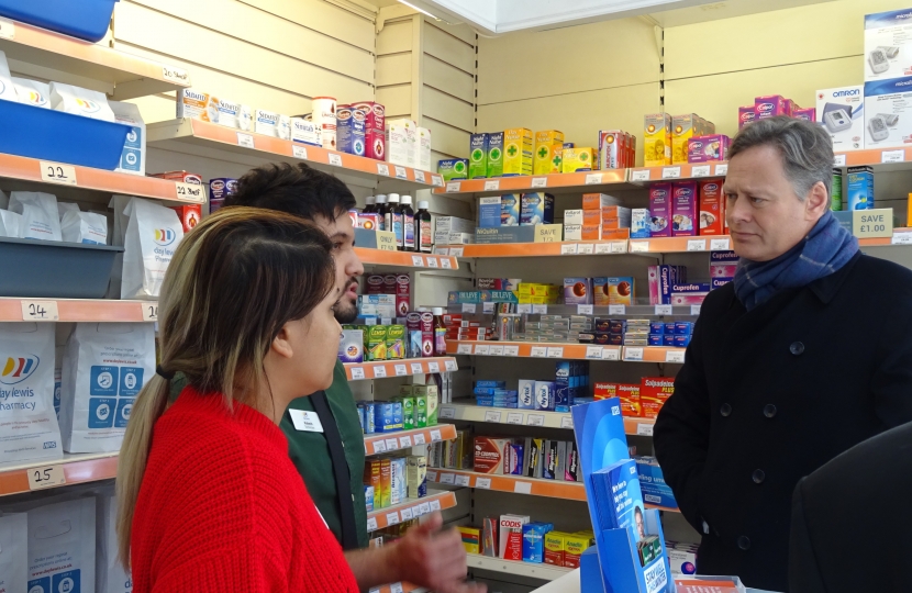 Matthew Offord at Mill Hill Pharmacy