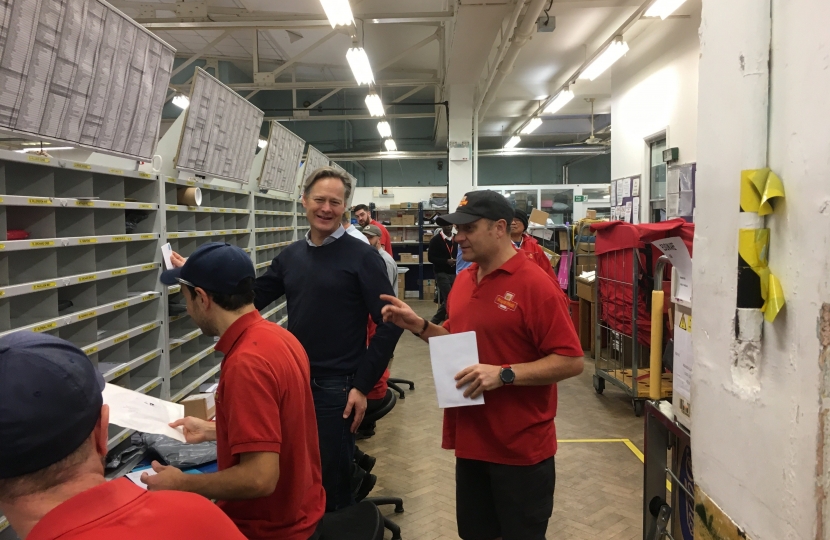 Matthew Offord MP with local posties in Edgware
