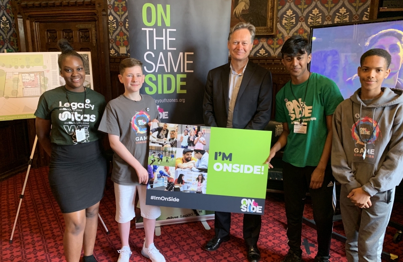 Matthew Offord MP with On Side Youth Zone
