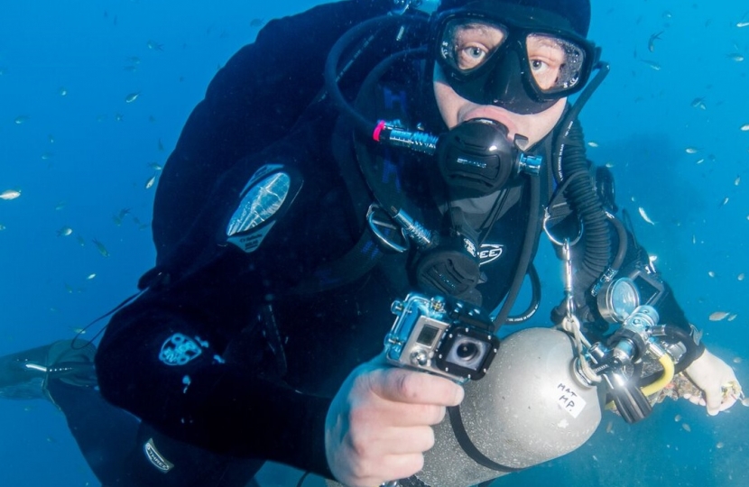 Matthew Offord MP diving