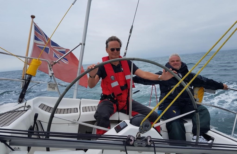 Matthew Offord MP sailing