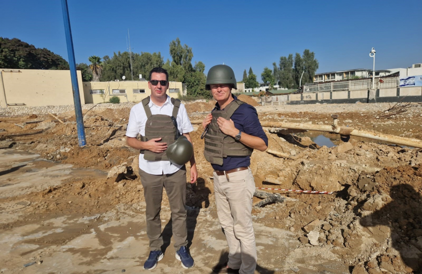 Matthew Offord MP and Andrew Percy MP in Sderot
