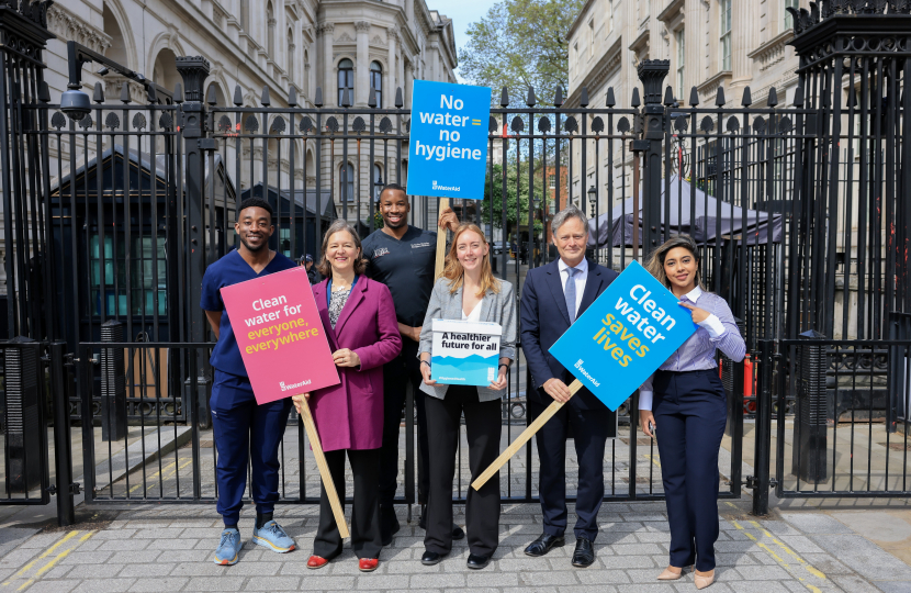 Matthew Offord MP with WaterAid representatives and celebrity doctors at 10 Downing Street