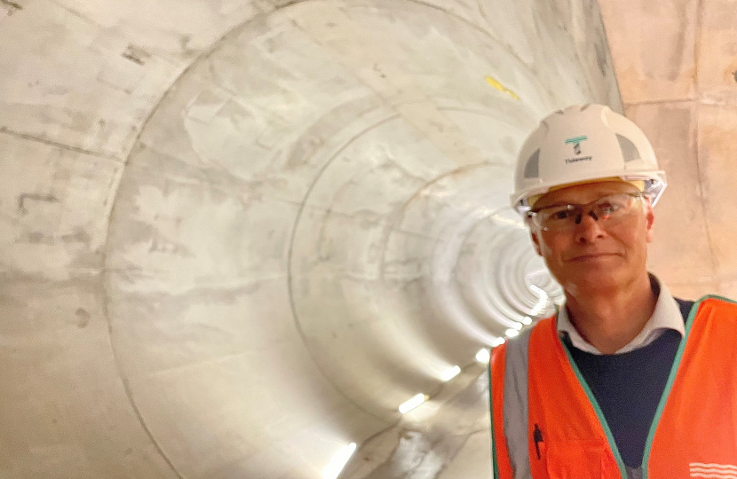 Matthew Offord at the super sewer 