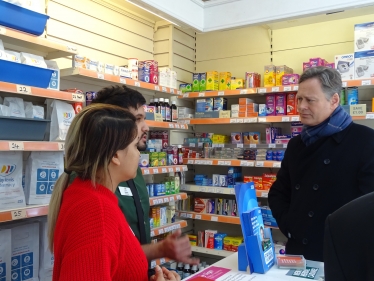 Matthew Offord at Mill Hill Pharmacy