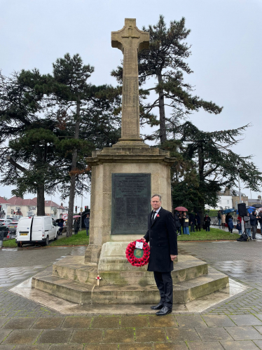 Matthew at Hendon war memorial 